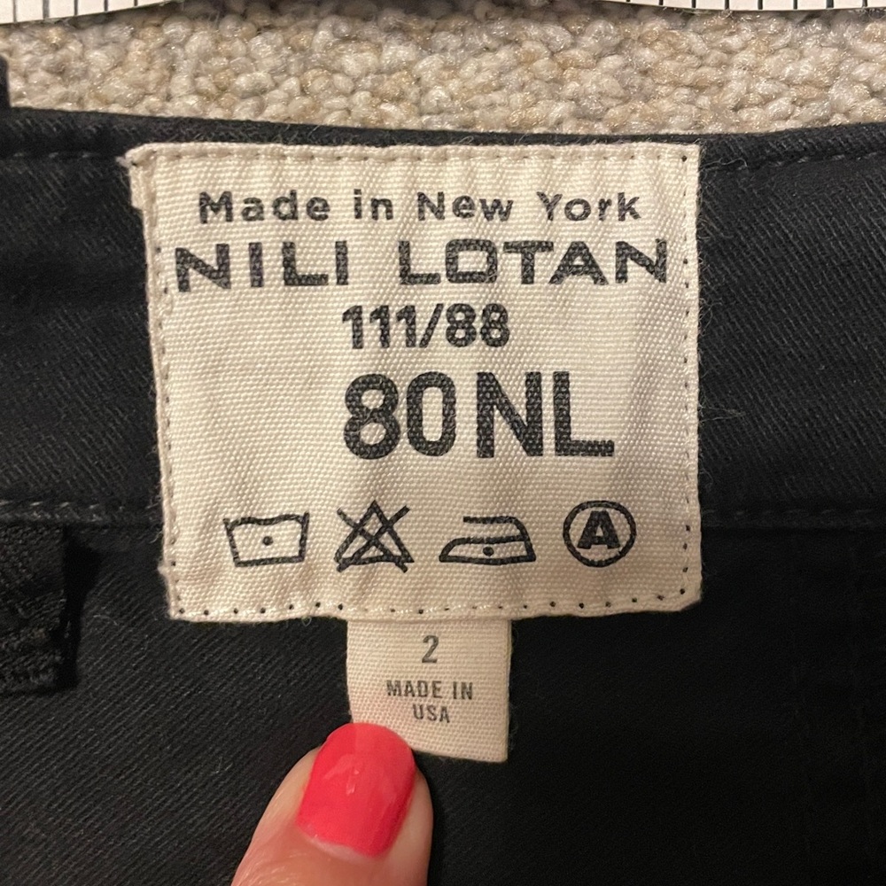 Nili Lotan size 2 French military pants excellent condition, black